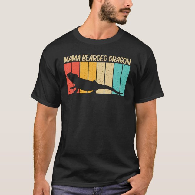 Cooler Bartdrache für die weibliche Mama Reptile L T-Shirt (Vorderseite)