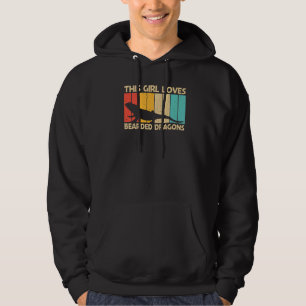 Cooler Bartdrache für Mädchen Kinder Reptilienechs Hoodie