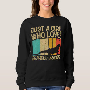 Cooler Bartdrache für Mädchen Kinder Reptilienechs Sweatshirt