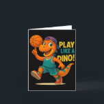 Cooler Basketball Dinosaurier Spieler Kulinarische Karte<br><div class="desc">Cooler Basketball Dinosaurier Spieler Kulinarischer Dino Slam Dunk Premium</div>