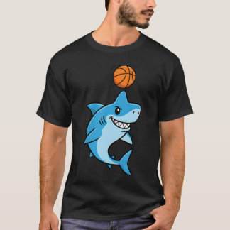 Cooler Basketball-Hai-Maskottchen Für Und T-Shirt
