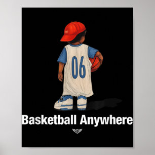 Cooler Basketball überall mit Basketball-Kinderpla Poster