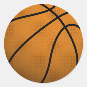 Cooler Basketball und Basketball für Sportfans Runder Aufkleber