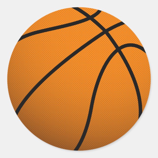 Cooler Basketball und Basketball für Sportfans Runder Aufkleber (Vorderseite)
