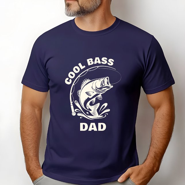 Cooler Bass Papa T-Shirt (Cool Bass Dad Funny Dad's T-shirt)
