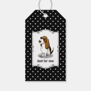 Cooler Basset Hound Hund und Sonnenbrille (Trikolo Geschenkanhänger
