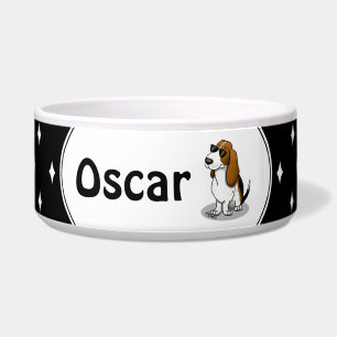 Cooler Basset Hound Hund und Sonnenbrille (Trikolo Napf