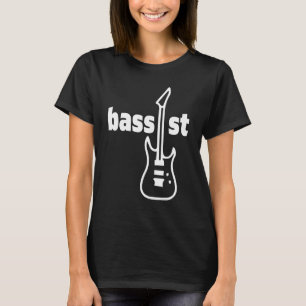 Cooler Bassist Bass Gitarre Spieler Kurzskalige Ba T-Shirt