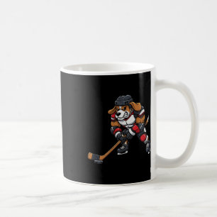 Cooler Beagle-Hund Eishockeyspieler Team Kaffeetasse