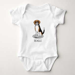 Cooler Beagle mit Sonnenbrille (Tri-Farbe 3) Funny Baby Strampler
