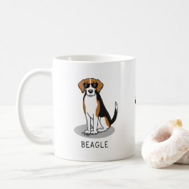 Cooler Beagle mit Sonnenbrille (Tri-Farbe 3) Funny Kaffeetasse