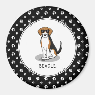 Cooler Beagle mit Sonnenbrille (Tri-Farbe 3) Funny Magnet