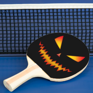 Cooler beängstigender Jack O'Lantern-GesichtsHallo Tischtennis Schläger