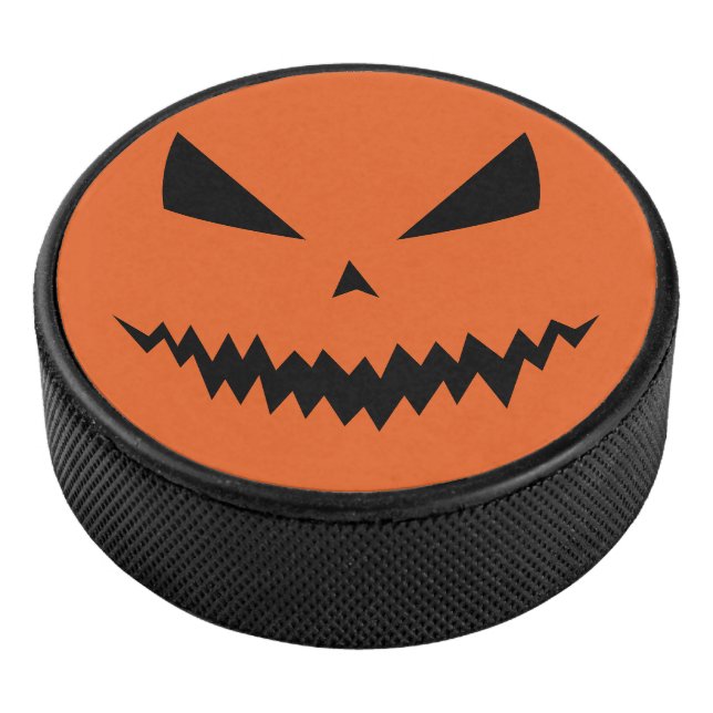 Cooler beängstigender Jack O'Lantern Halloween Eishockey Puck (3/4)