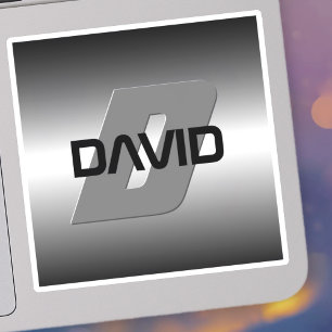 Cooler benutzerdefinierbarer Name und Monogramm Aufkleber