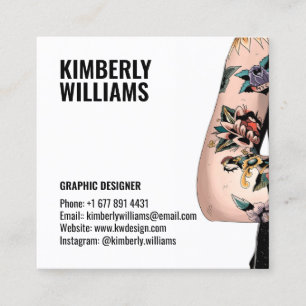 Cooler, benutzerdefinierter Grafikdesigner Quadratische Visitenkarte