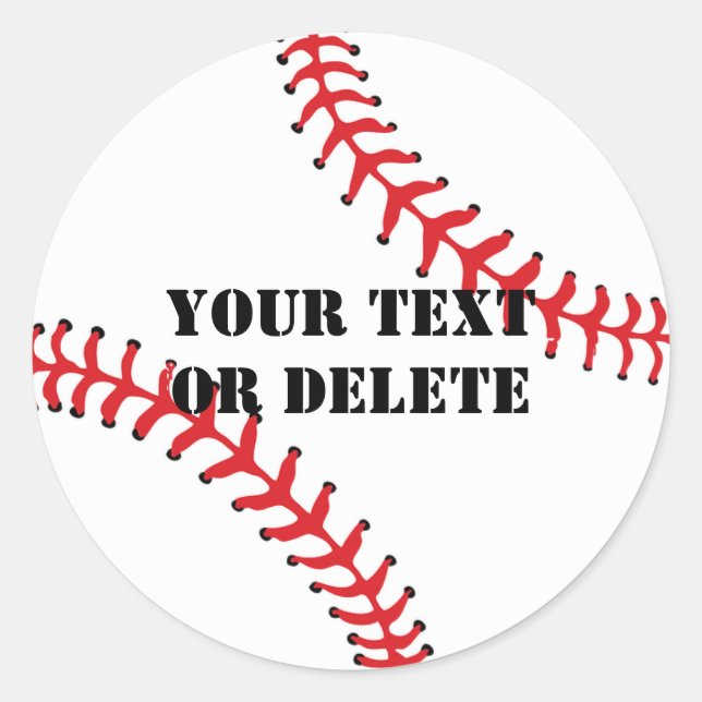 Cooler benutzerdefinierter Text Baseball League Sp Runder Aufkleber (Vorderseite)