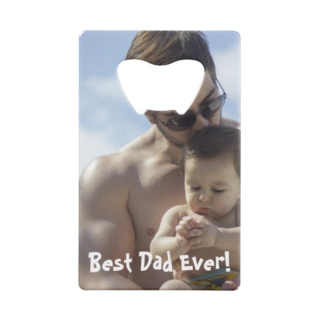 cooler bester Vater je Foto Geldbeutel Flaschenöffner (Rückseite)