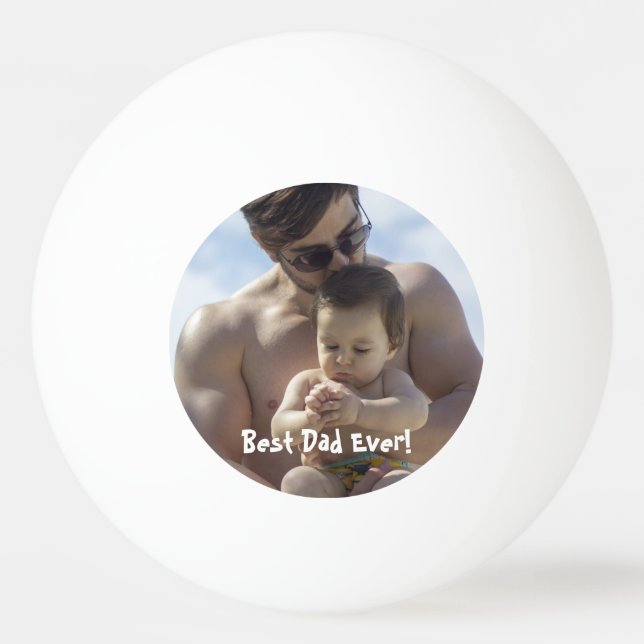 Cooler bester Vater je Foto Tischtennisball (Vorderseite)