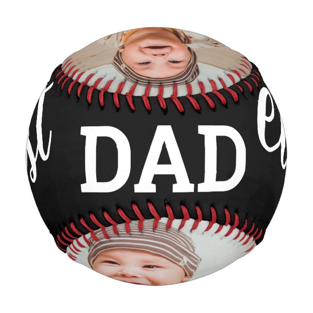 Cooler bester Vater je FotoCollage Baseball (Rückseite)