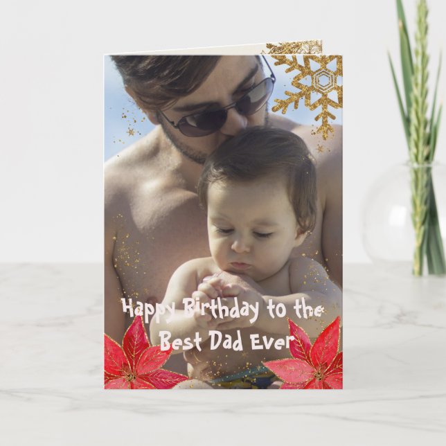 Cooler bester Vater je Weihnachten Glückwunsch Geb Karte (Vorderseite)