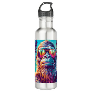 Cooler Bigfoot in Angesagter Sonnenbrille Edelstahlflasche