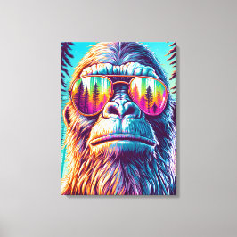 Cooler Bigfoot in Angesagter Sonnenbrille Leinwanddruck