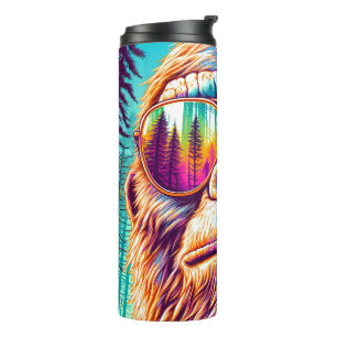 Cooler Bigfoot in Angesagter Sonnenbrille Thermosbecher