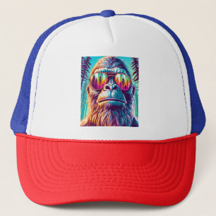 Cooler Bigfoot in Angesagter Sonnenbrille Truckerkappe