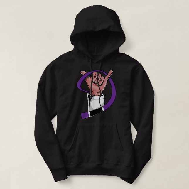 Cooler BJJ Lila Belt Geschenk Brasilianer Jiu Jits Hoodie (Design vorne)