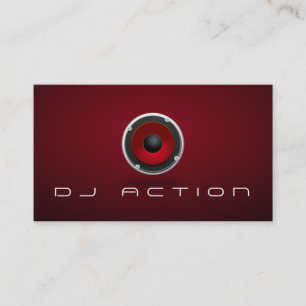 Cooler Black DJ Music Club Unterhaltung Visitenkarte