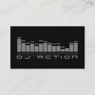 Cooler Black DJ Music Club Unterhaltung Visitenkarte