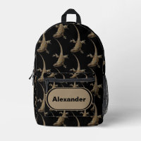 Cooler Black Lizard Monogram Name Rucksack
