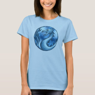 Cooler blauer Drache T-Shirt