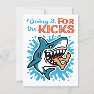 Cooler Blauer Hai für Kicks Postkarte