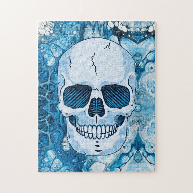 Cooler Blauer Skull (Vertikal)