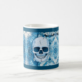 Cooler Blauer Skull Kaffeetasse