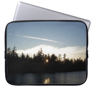 Cooler blauer Sonnenuntergang Laptopschutzhülle