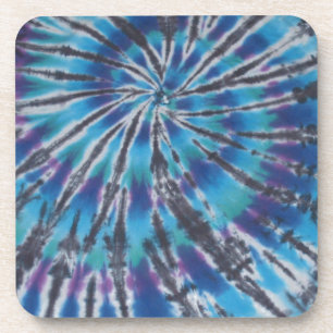 Cooler Blauer Swirl Spiral Gefärbte Krawatte Untersetzer
