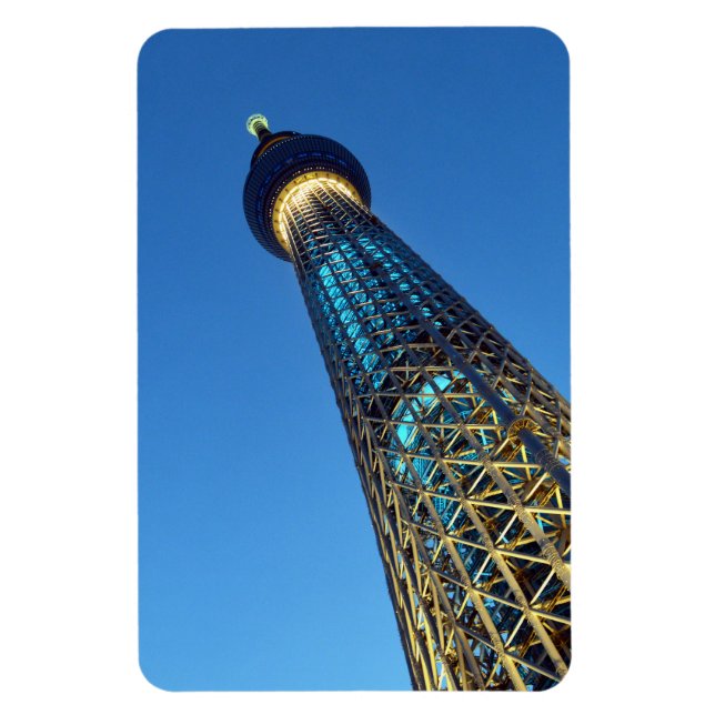 Cooler Blauer Tokyo-Skytree: Japan Magnet (Vertikal)