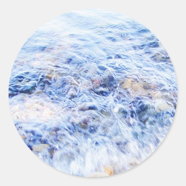 Cooler blauer Wasseraufkleber Runder Aufkleber (Vorderseite)