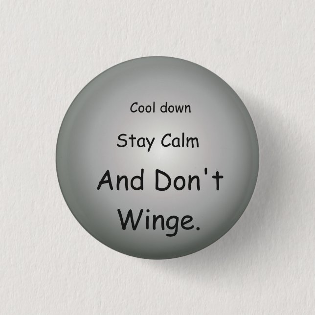 "Cooler Bleibe Ruhe" > Positive Meldungsschaltfläc Button (Vorderseite)