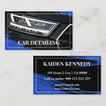 Cooler Blue Car Service Detaillierte Fotovorlage