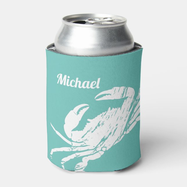 Cooler Blue Crab Custom Beach kann kühler werden Dosenkühler (Kanne Vorderseite)