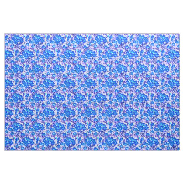 Cooler Blumenlook blau Stoff (Fat Quarter (45,7 x 55,9 cm))