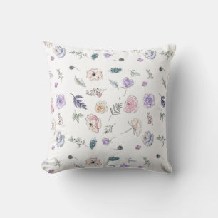 Cooler Bohemischer Chic Floral Boho Girl Pink Blau Kissen