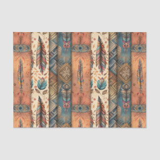 Cooler Boho-Western-Fliesenmuster-Dekodierung Seidenpapier