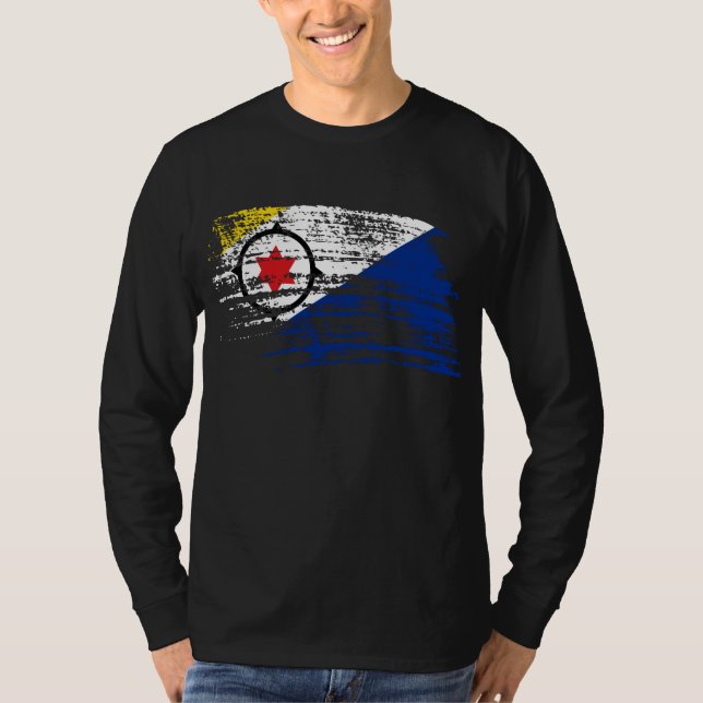 Cooler Bonaire-Flaggenentwurf T-Shirt (Vorderseite)
