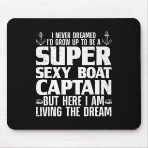 Cooler Bootschkapitän für Männer Frauen Segel Pont Mousepad