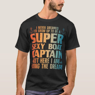 Cooler Bootskapitän für Männer Frauen Segel Pontoo T-Shirt